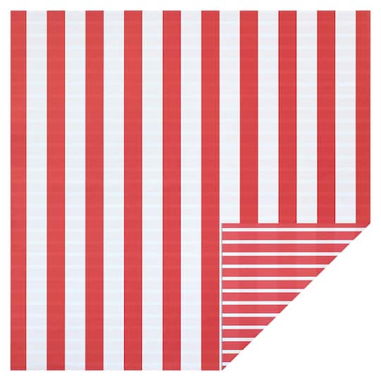 Red &#x26; White Stripe Double-Sided Cardstock Paper by Recollections&#x2122;, 12&#x22; x 12&#x22;